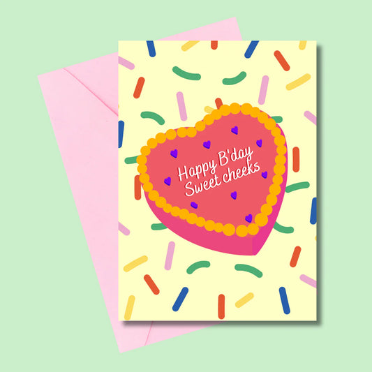 Cards - "Happy B'day Sweet Cheeks"