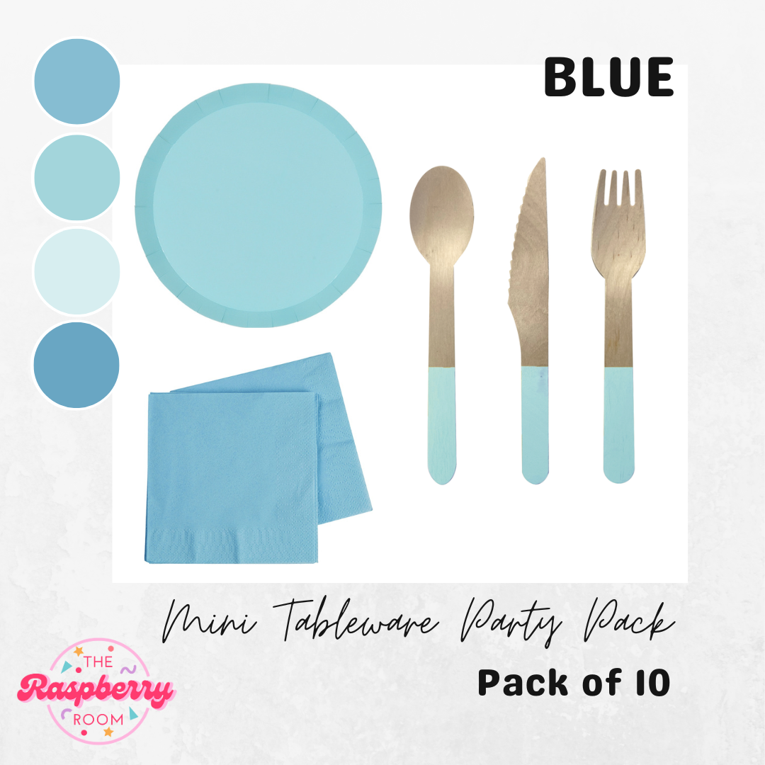Mini Tableware Party Pack - BLUE