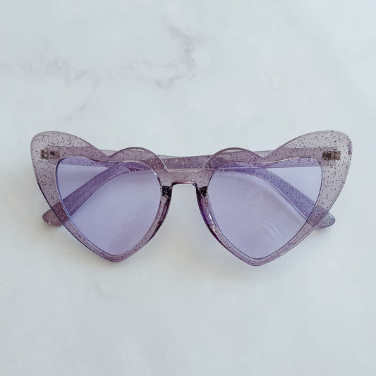 Heart Sunglasses - Purple
