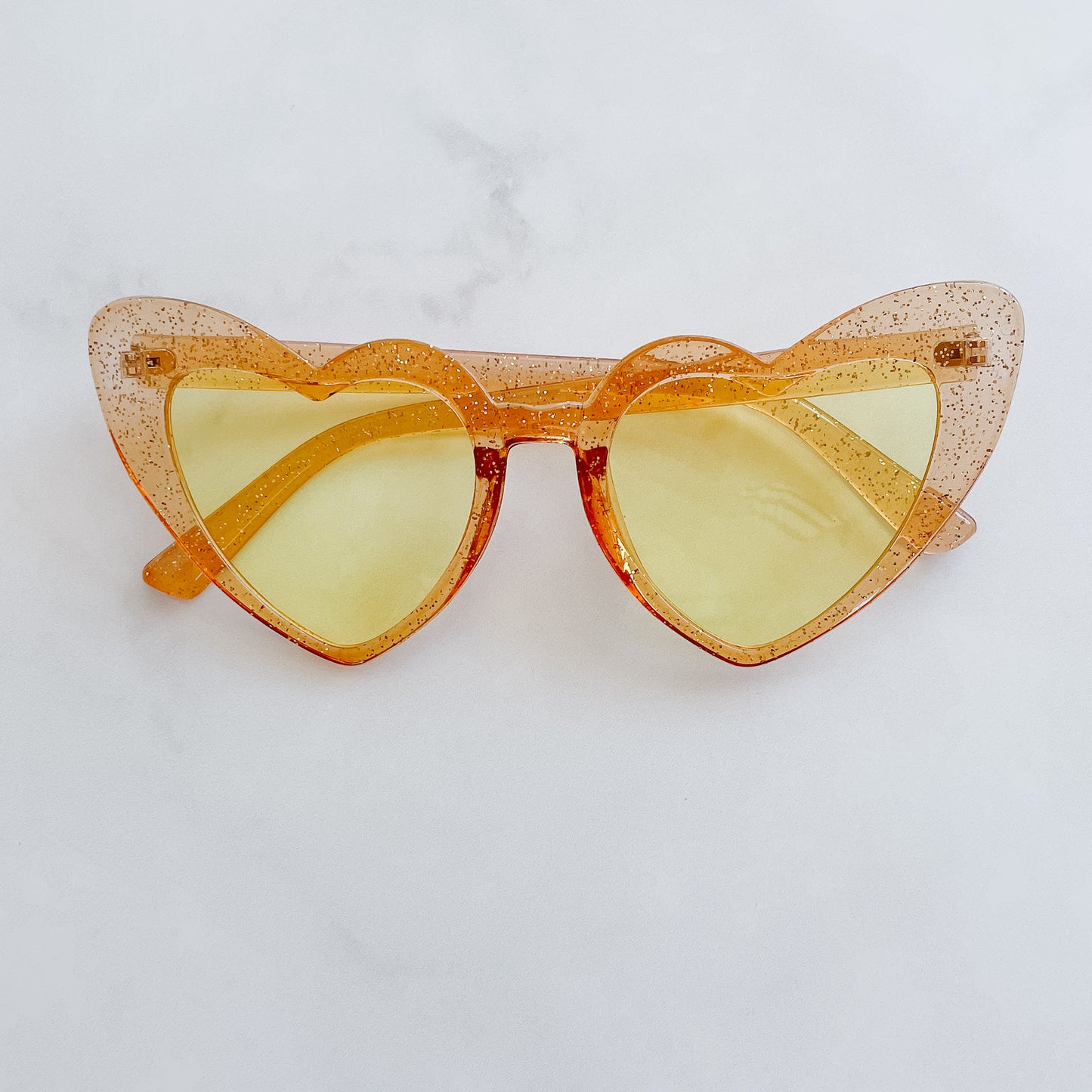 Heart Sunglasses - Yellow