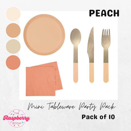 Mini Tableware Party Pack - PEACH