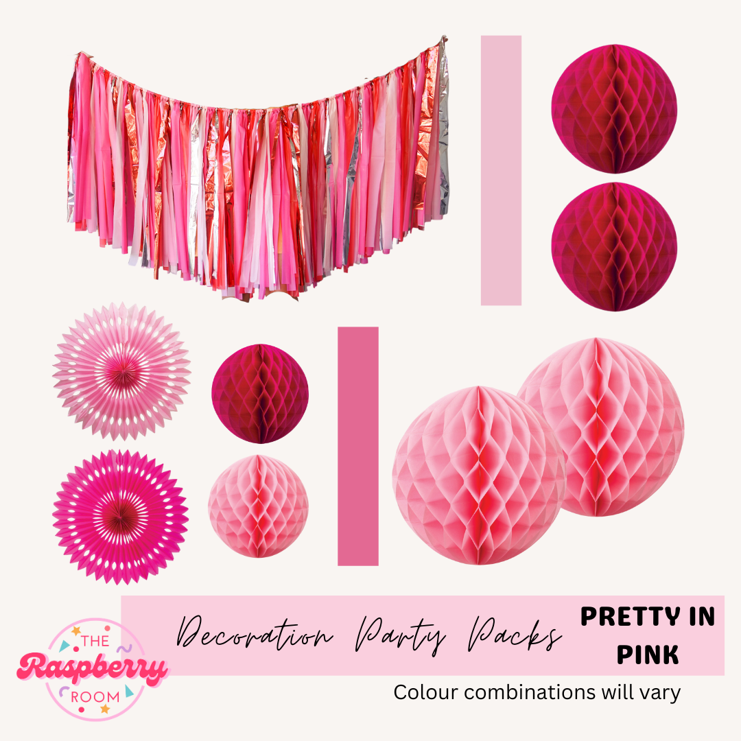 Decoration Party Packs - PRETTY IN PINK