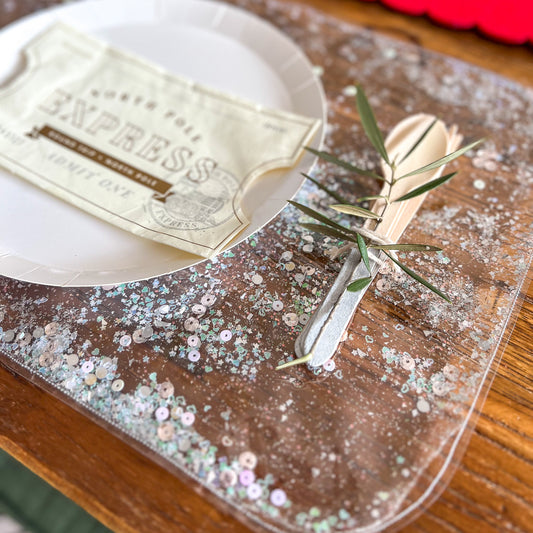 Christmas Confetti Placemats - SNOWY