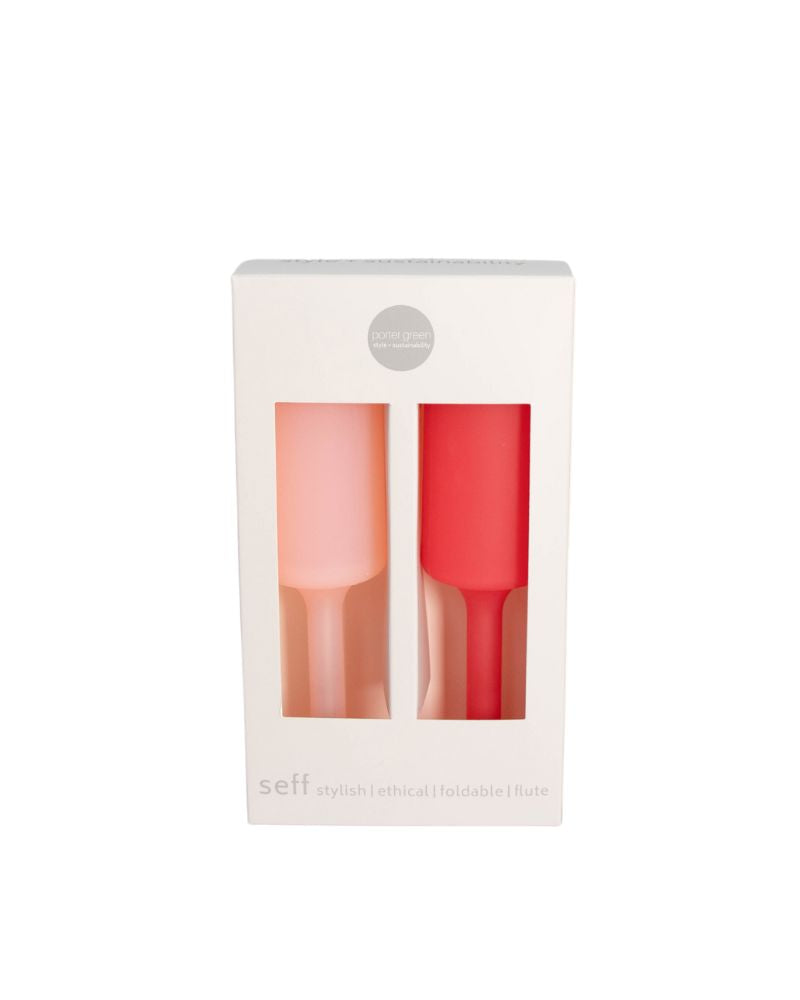 Cherry + Blush | Seff | Silicone Unbreakable Champagne Flutes