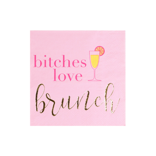 Witty Cocktail Napkin -  Bitches Love Brunch